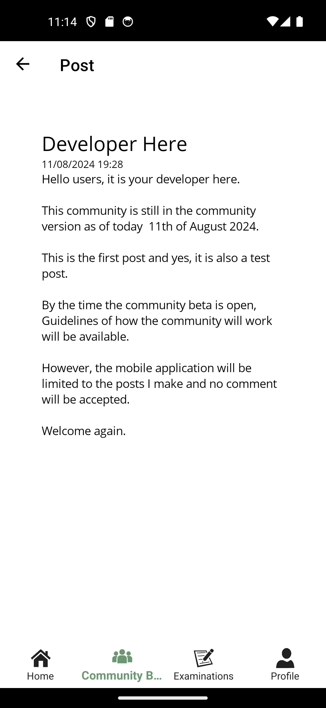 Ains Mobile Community page